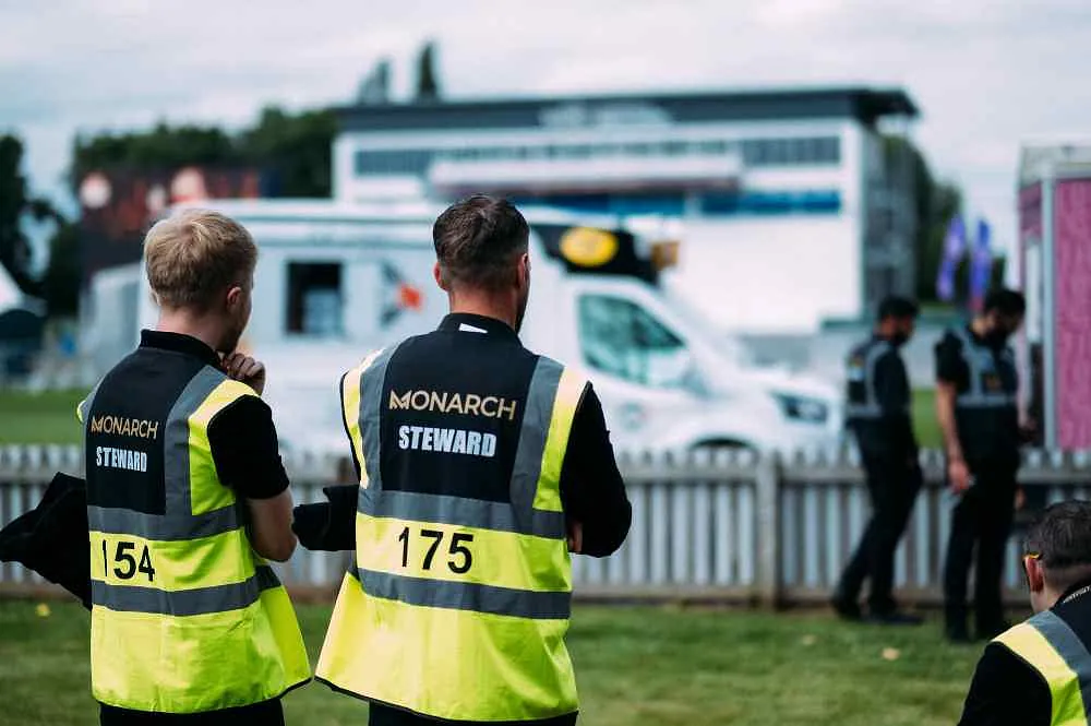 two event security guards at outdoor event