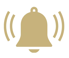 gold alarm bell for alarm response