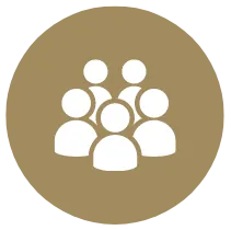 5 people respresenting crowd control icon